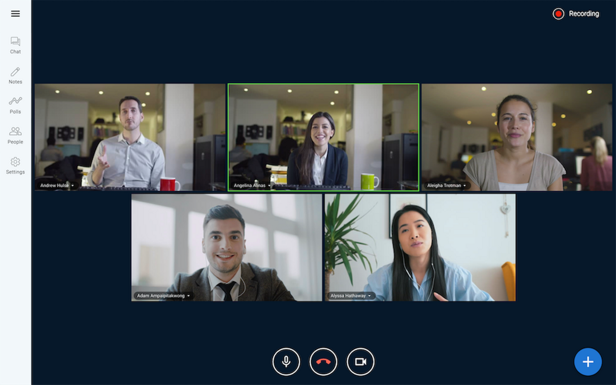 Live video conferencing