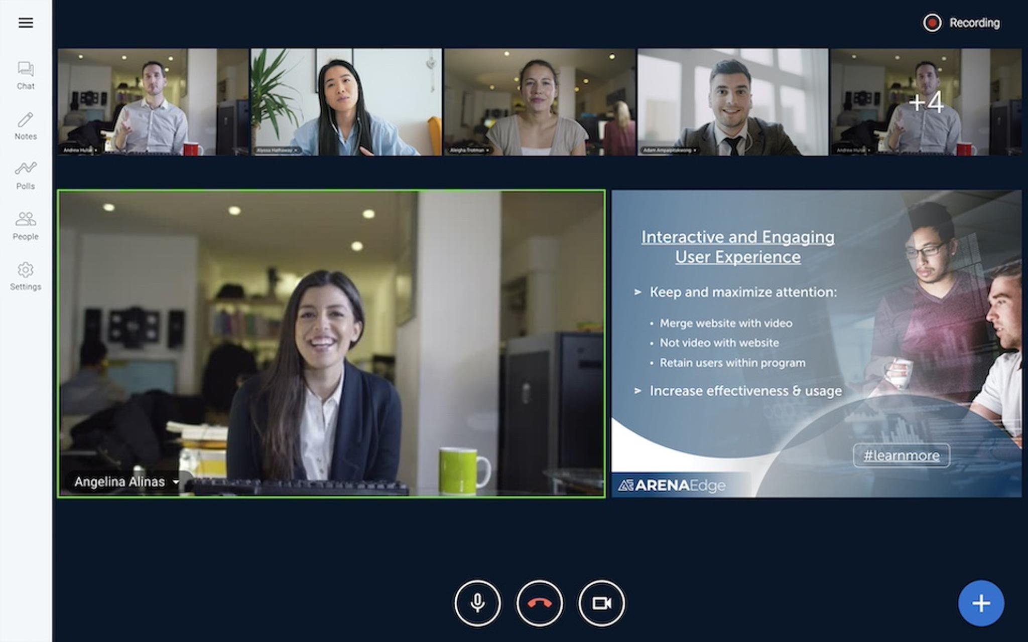 Live video conferencing with slides